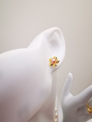 Genuine White Natural Sea Pearl Necklace Earrings Ring Set Real 9ct Gold Filled - Picture 13 of 22