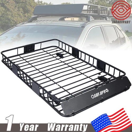 64" x 39" x 6" For Honda Rooftop Cargo Carrier Basket Roof Rack Luggage Holder