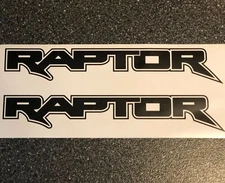 2x Raptor Vinyl Decal Sticker Decal 36" x 6" , 24" x 4" and 12" x 2" Colors