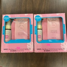 SOL by Jergens Medium Self Tanning Kit Water Mousse Applicator Mitt 2 Kits