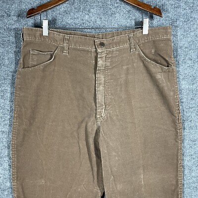 VINTAGE 80s Dickies Branders Corduroy Pants Brown Mens 37x29 Talon