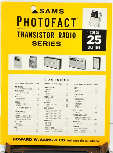 Sams Photofact Transistor Radio Series TSM-5 through TSM-25 (Select Volume #) - Zdjęcie 28 z 29