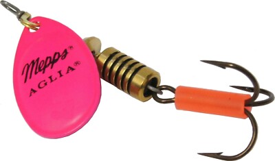 Mepps Aglia fluo pink Spinner Gr. 1, Kunstköder für Barsch und Zander, Köder