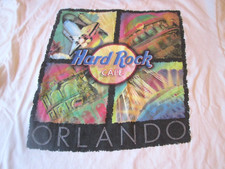 Vintage HARD ROCK CAFE Orlando T-Shirt White Large Made in USA