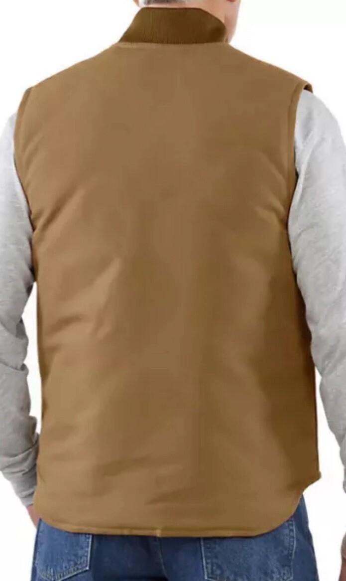 Carhartt Men's Arctic-Quilt Lined Duck Vest - Brown, Large
