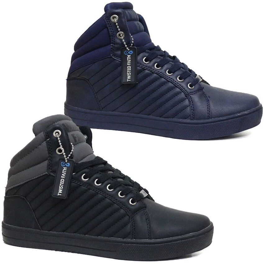 Mens Hi Tops Trainers New Designer Chunky Fashion Branded Ankle Boots Shoes Size eBay