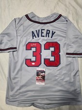Steve Avery signed Custom Jersey auto autograph certified size XL 