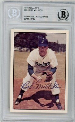 Bob Milliken Signed 1979 TCMA - Beckett BAS