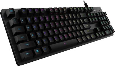 Logitech G512 RGB Mechanical Gaming Keyboard, Carbon Layout GX Blue Switch