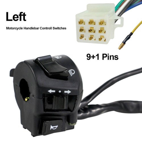 7/8" Motorcycle Handle Bar Left Right Switches Horn Turn Signal Headlight Switch - Foto 8 di 14