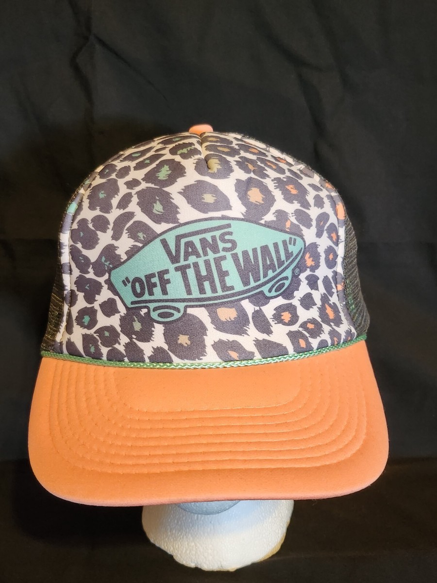 Vintage Vans Off The Wall Leopard Trucker Snapback Hat | eBay