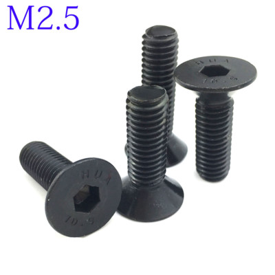 Viti Testa Svasata Brugola M2 X 5mm In Acciaio Lega Nera &ndash; 1 Pezzo (Venditore USA)
