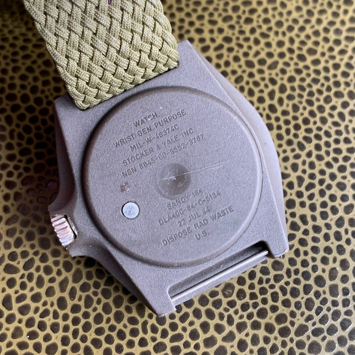 Stocker & Yale Sandy 184 US Military Issued Wristwatch - Cracked