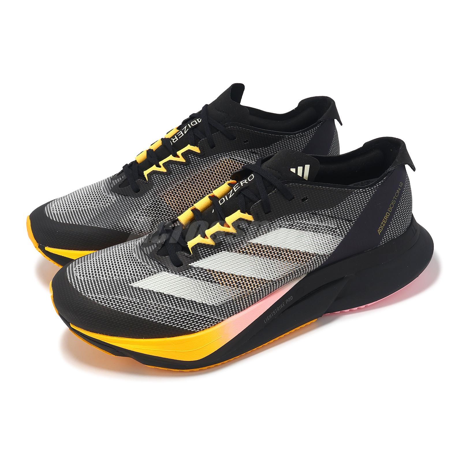 мужские кроссовки adidas Adizero Boston 12 М Черные желтые розовые белые IF9212
