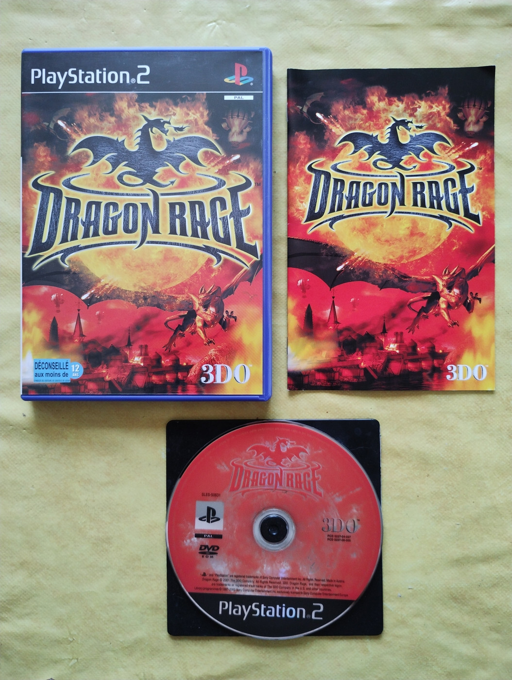 Dragon Rage PS2  🇫🇷  complet . disque sans éraflure . ttbé