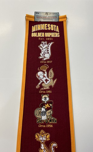 Minnesota Golden Gophers NCAA Winning Streak Embroidered Heritage Banner! - Picture 3 of 6