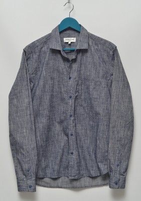 Chemise Homme YMC – Denim Bleu – Taille M – Occasion Très Bon état – Coton Lin