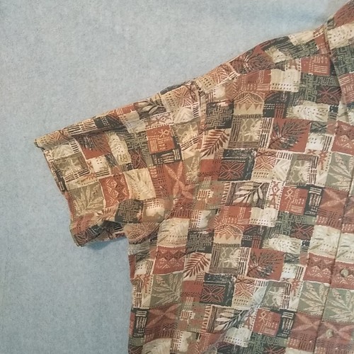 Woolrich Shirt Mens Extra Large Tan Southwestern Aztec Print Primitive Blocks - Picture 3 of 10