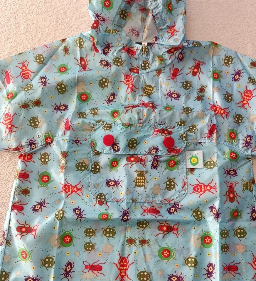 Chaqueta Oilily Niños Niñas Azul Multicolor Bichos Lluvia Anorak Talla 128 (8 Años) Foto 2 de 4
