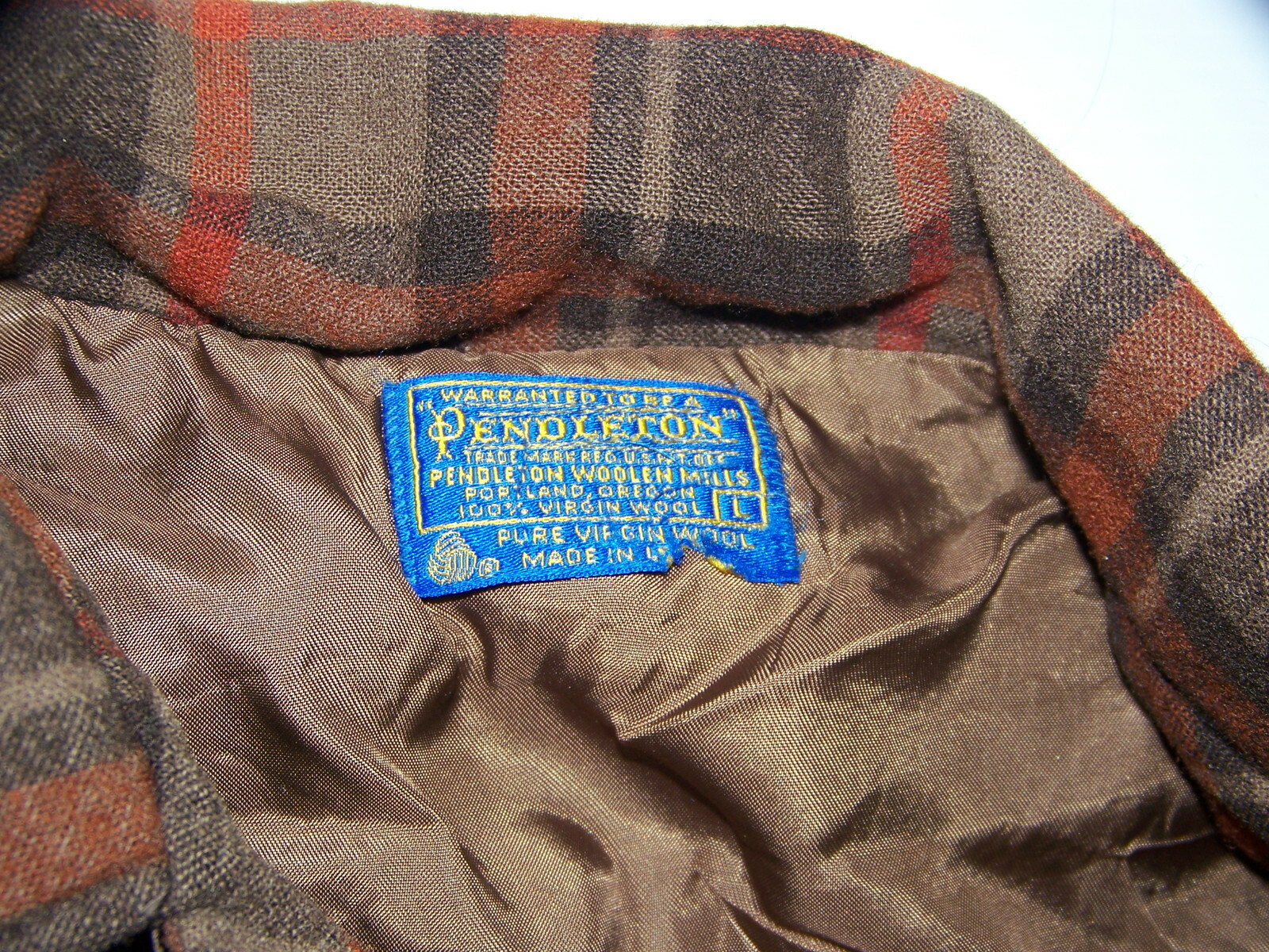 PENDLETON WOOL BUTTON FRONT SHIRT MENS MEDIUM BRO… - image 2