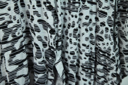 Y2K Multicolor Tunic Sharkbite Hem Collared Disco Fairy Grunge Festival Rave M L - Picture 6 of 14