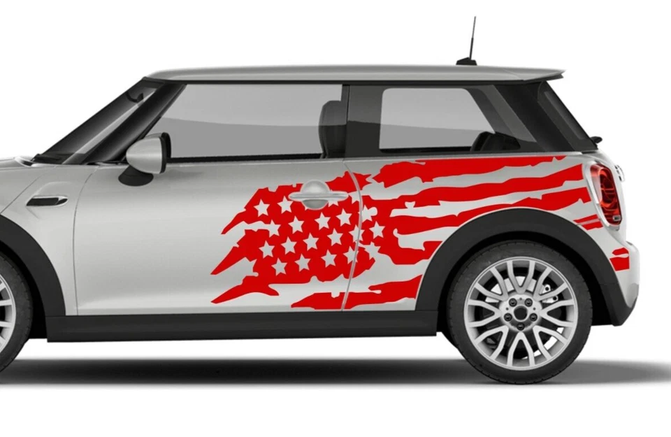 Lateral Bandera de Estados Unidos Calcomanía Pegatina Vinilo Diseño Gráfico Kit para Mini Cooper 2014-Presente Foto 4 de 4