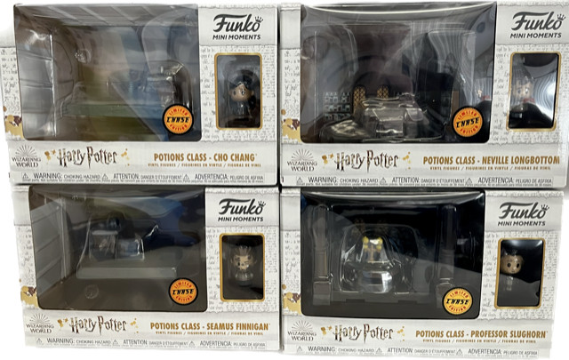 4 x Funko Harry Potter Mini Momentos - Cho Chang, Neville, Seamus y Slughorn