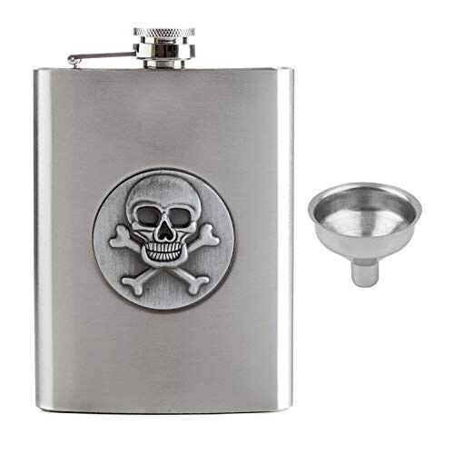 8oz Skull Branding Stainless Steel Flask 8oz Skull Branding Stainless Steel Flask