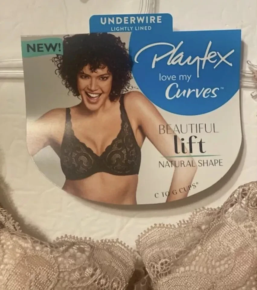 Playtex US4514 Love My Curves Lightly Lined Underwire Bra Beige 42D Retail $42 - Image 3 of 4