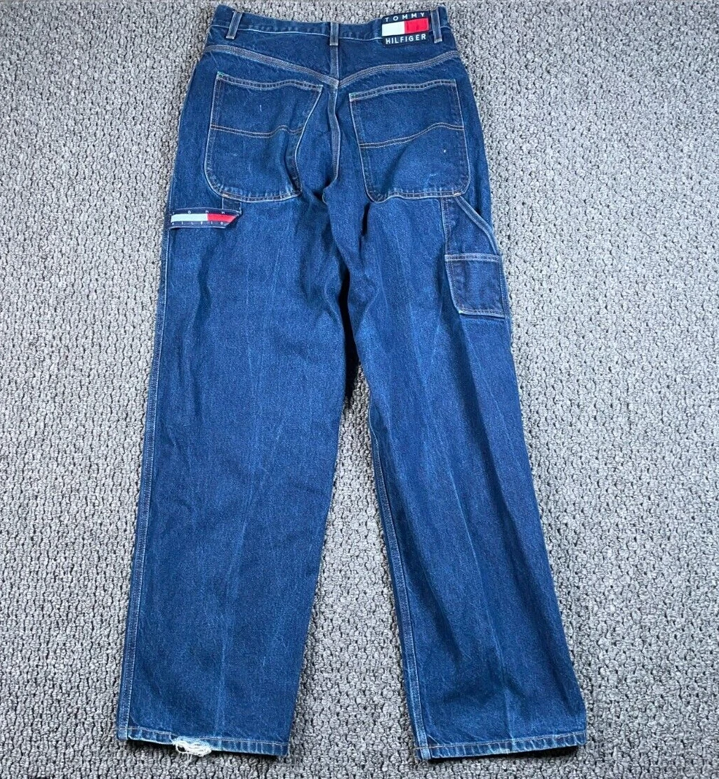 Vintage 1990s Carhartt Denim Jeans Size 34 X 34 / 90s Carpenter