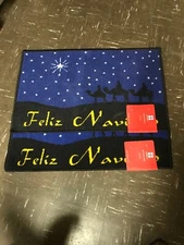 Lot Of 2 FELIZ NAVIDAD Christmas Rugs Christmas 17.3”X27.9” Essential Home Kmart