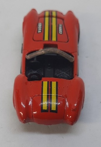 🔥 VINTAGE Shelby Cobra Red Yellow Stripes Hot Wheels Rare WAGON WHEELS F/SHIP - Picture 5 of 8