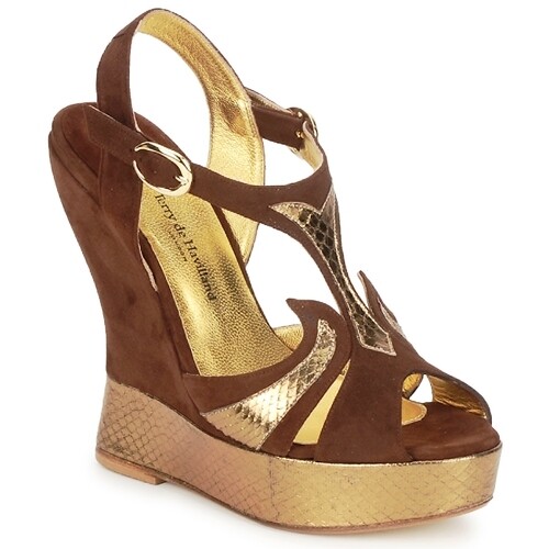 TERRY de HAVILLAND London Sandalo extra lusso in vera pelle con