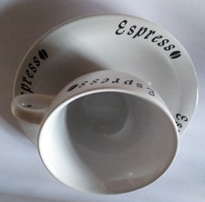 Espresso, Tasse mit Untertasse, weiss