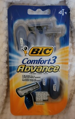 Bic Comfort 3 Advance Disposable Razors (4 Count) New