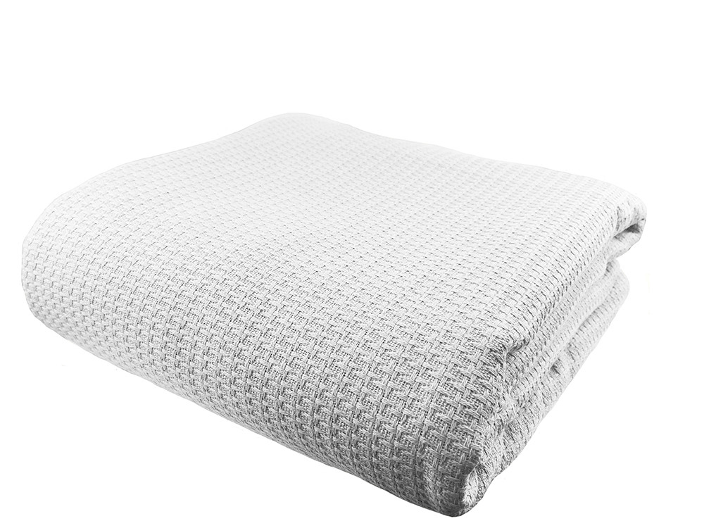 100 Egyptian Cotton Cellular Blanket 4 Colour Choices Single Double