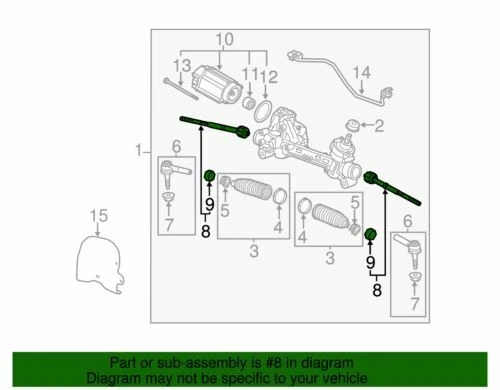 Genuíno GM 2010-2017 Chevrolet GMC Suspensão Engrenagem de Direção Tie Rod End 19207056 - Imagem 4 de 4