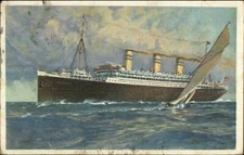 United American Line Steamship RESOLUTE Used by Passenger Removed Stamp