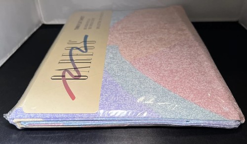 Vintage 1993 Caress Hopscotch Twin Size Flat Sheet Poly Blend NOS - Picture 8 of 10