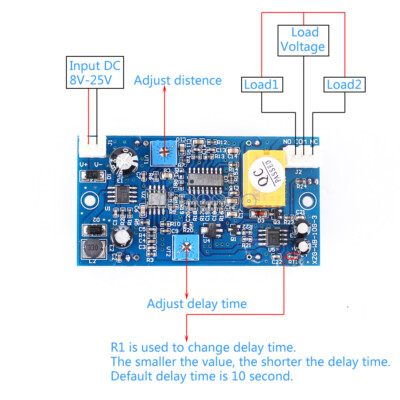 10GHz Microwave Radar Sensor Delay Time Sensing Distance Switch Controller