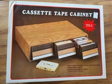 Vintage K-Mart Woodgrain Audio Cassette 42 Tape Cabinet