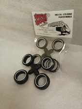 1 set of 4 Tires 1/24 Scale  LOW PROFILE Hoppin Hydros  Lowrider Whitewall Tires