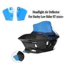 Blue PC Front Headlight Fairing Air Deflector Fit For Harley Low Rider ST 2022+