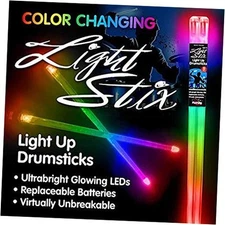 OFG Light Stix, LED Light Up Drumsticks (): Motion Activated Light Color Change