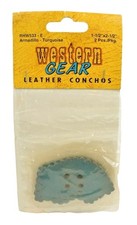 Vintage Western Gear Turquoise Armadillo Leather Conchos Craft Decoration