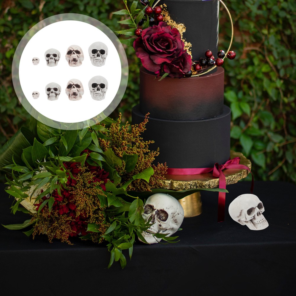 8-Piece Spooky Skeleton Decor Set for Halloween Party Haunts