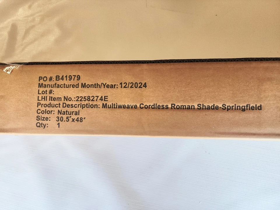 Бамбуковый натуральный многоплетенный беспроводной светофильтрационный абажур - 31 дюйм W x 48 дюймов L - Изображение 3 из 3