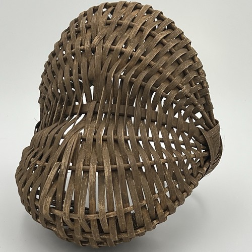 Antigua cesta a tope 11" ojo de Dios mango de madera curvada granja decoración de campo - Imagen 8 de 11