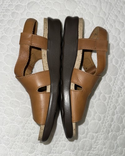 SANDALI SCARPE COMODE SAS HUGGY TRIPAD PELLE MARRONE PERFETTE 7,5 N - Foto 3 di 7