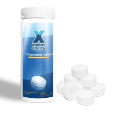 XtremeClear 1" 99% Trichloro Stabilized Swimming Pool Chlorine Tablets 1x1.5lbs